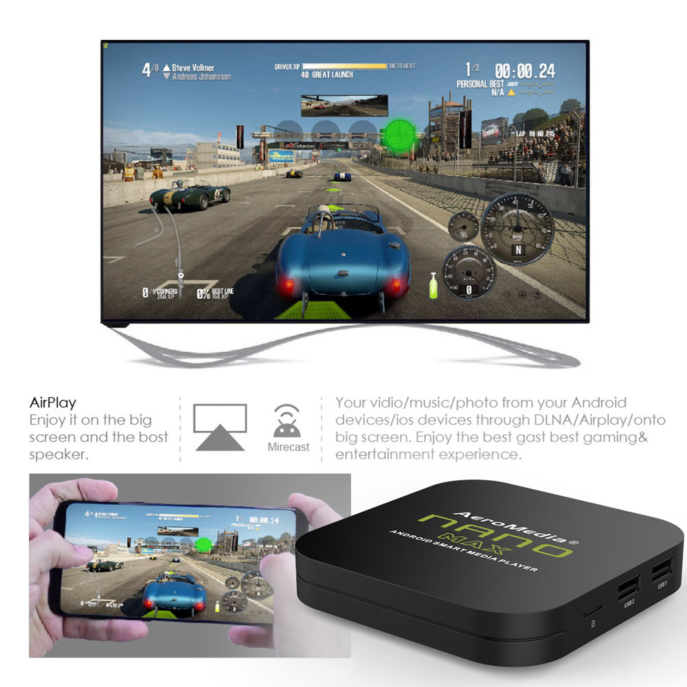Digidirect Box JUSTOP NANO MAX Android TV Box 4GB RAM 64GB ROM Android 12.0 OS Quad ...
